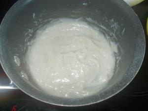 milk and rye flour after heating